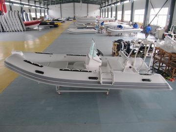 China 480cm FRP Rigid Inflatable Rib Boat 8 People With Front Locker / SS Light Arch supplier